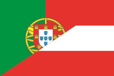 Fahne Flagge Portugal-Österreich Premiumqualität
