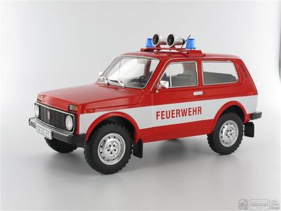 Model Car Group MCG18006 Lada Niva, Feuerwehr, rot, ohne Vitrine, 1978 Massstab ...