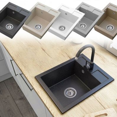 Granit Spüle Einbauspüle Küchenspüle Spülbecken 400x500mm Dimensionsauswahl Farb