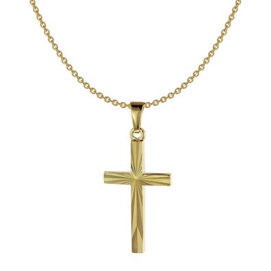 Acalee Schmuck Halskette mit Kreuz-Anhänger aus Gold 333 / 8 Karat 20-1213