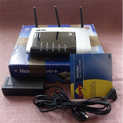 AVM Fritz!Box Fon WLAN 7270 (1&1 HomeServer + ) Router (ADSL, 300 Mbit/ s, DECT-Basis