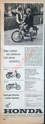 Originale alte Reklame Werbung Honda Super CUB Super Sport Kleinkraftrad v. 1963