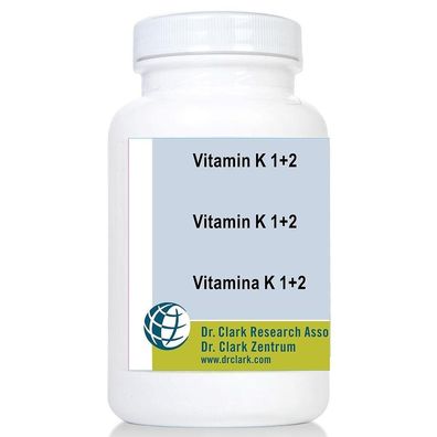 Vitamin K1 + K2, 100 Kapseln je 50mcg K1 und 50 mcg K2 (insges.100mcg je Kapsel)