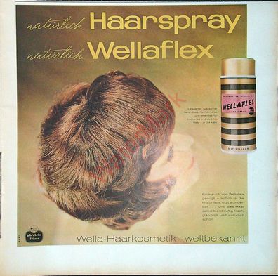 Originale alte Reklame Werbung Wellaflex Haarspray Wella v. 1961