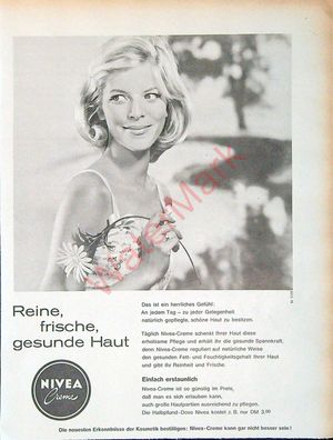 Originale alte Reklame Werbung Nivea Creme v. 1961 (8)