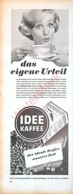 Originale alte Reklame Werbung Idee Kaffee v. 1961 (1)