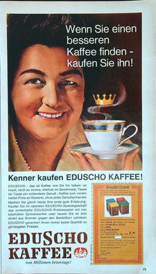 Originale alte Reklame Werbung Eduscho Kaffee v. 1963 (5)