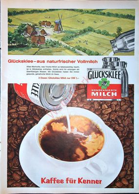 Originale alte Reklame Werbung Dosenmilch Büchsenmilch Glücksklee v. 1963 (11)