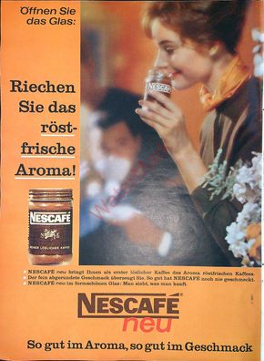 Originale alte Reklame Werbung Kaffee Nescafe v. 1963 (14)