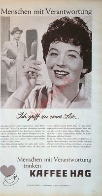Originale alte Reklame Werbung Kaffee Hag v. 1959 (23)