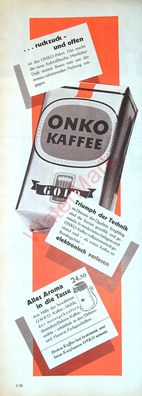 Originale alte Reklame Werbung Onko Kaffee v. 1959 (24)
