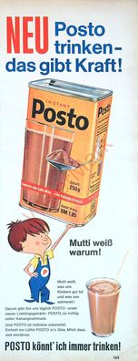 Originale alte Reklame Werbung Posto Kakao v. 1963 (29)