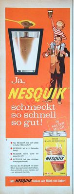 Originale alte Reklame Werbung Nesquik Kakao v. 1963 (31)