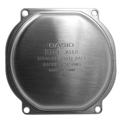 Casio > Bodendeckel Edelstahl silberfarben > A168WG-9EF A168