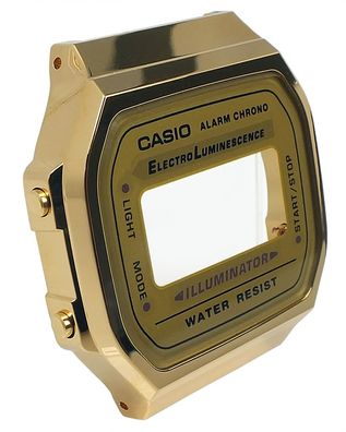 Casio Gehäuse CASE/ CENTER ASSY Glas A168WG-9EF A168 gelbgoldfarben