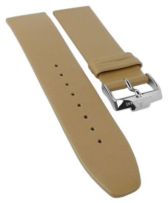 Jacques Lemans York | Uhrenarmband 17mm Leder beige glatt | 1-1621