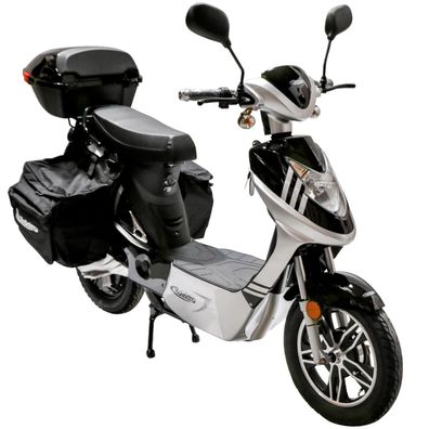 Rolektro eco-City 45 V.2 Plus Schwarz/ Silber Elektroroller 45 Km/ H e-scooter