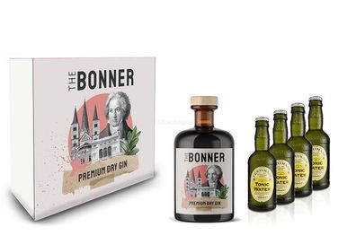 The Bonner Geschenkset - The Bonner Premium Dry Gin 0,5l (41% Vol) + 4x Fentima
