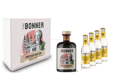 The Bonner Geschenkset - The Bonner Premium Dry Gin 0,5l (41% Vol) + 4x Fever-T