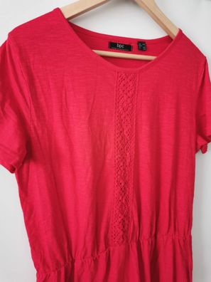 bpc bonprix Shirtkleid mit Spitze, rot, Gr. 36/38