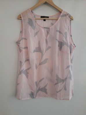 bpc selection Ärmelloses Shirt, rosa/ grau gemustert, Gr. 42