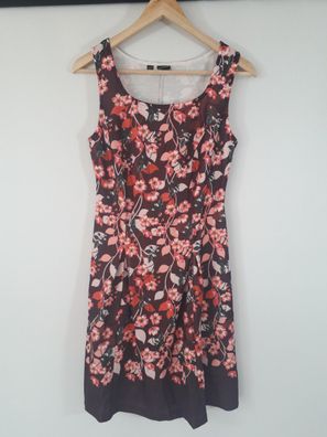 Bodyflirt Jerseykleid mit Blumenprint, dunkelrot, Gr. 36/38