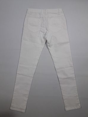 Rainbow Stretch-Jeans mit Schlitzen, Skinny Fit, Straight Leg, weiss, Gr. W30