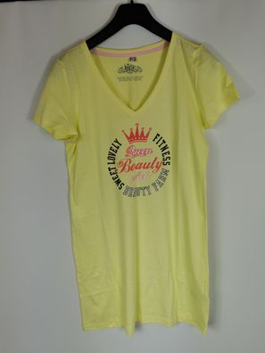 bpc bonprix Nachthemd, gelb bedruckt, Gr. 32/34