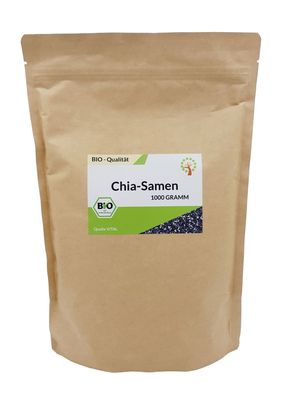1kg BIO Chia Samen pur-Beutel, Top Qualität aus Paraquay 100% Natur ohne Zusätze