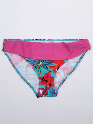 bpc bonprix Bikinihose mit angesetztem Bündchen, fuchsia gemustert Gr. 40