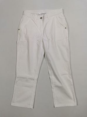 bpc bonprix 3/4-Hose, Slim Fit, weiss, Gr. 38