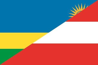 Fahne Flagge Ruanda-Österreich Premiumqualität