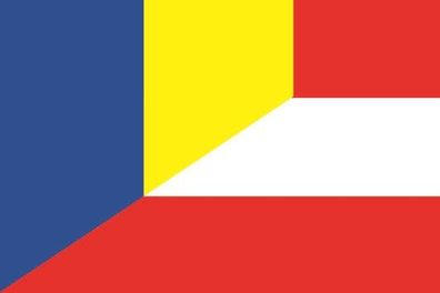 Fahne Flagge Rumänien-Österreich Premiumqualität
