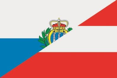Fahne Flagge San Marino-Österreich Premiumqualität