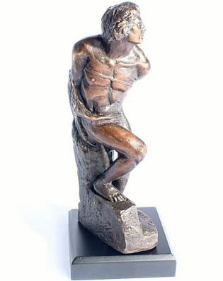 Michelangelo "gefesselter Sklave" Bronze Skulptur Antik Figur Dekoration Sculptur