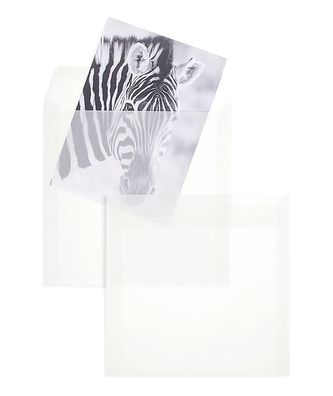 250 Transparente Briefumschläge im Format 220 x 220 mm mit Haftklebung