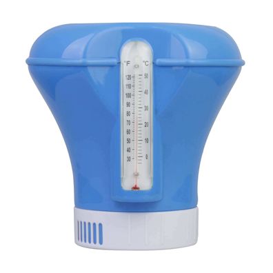 mediPOOL Dosierschwimmer + Thermometer, Chlordosierer Dosierer Schwimmdosierer