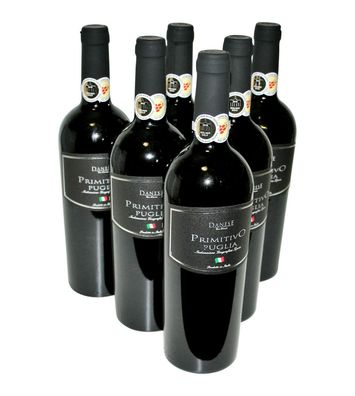 6 Flaschen Primitivo IGT Puglia Cantina Danese 14%vol. 0,75 l