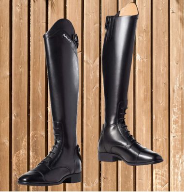 Schuhe Stiefel Reitstiefel kompl.Leder schwarz Reiterstiefel Gr 39 von Bagatt Italy 