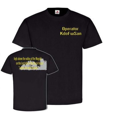 Operator KdoFwSan Spezialeinheit Sanitäter Kommando Feldwebel T Shirt#25138