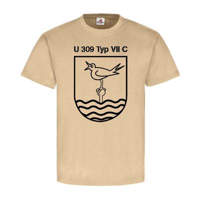 U 309 Typ VII C U-Boot Marine Kriegsmarine Brest Fluchtboot T Shirt #25134