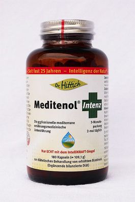 Dr. Hittich Meditenol Intenz, 1/2/4x 180 Kaps., Oleuropin, Olivenblatt-Extrakt
