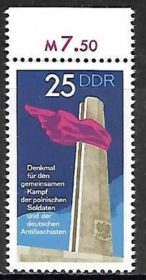 DDR postfrisch Michel-Nummer 1798 Oberrandstück