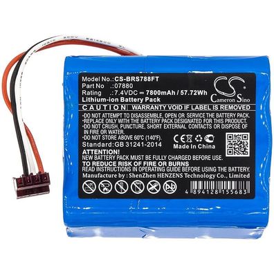 Ersatzakku - CS-BRS788FT - BRIGHT STAR 07802 / 07880 - 7,4 Volt 7800mAh Li-ion