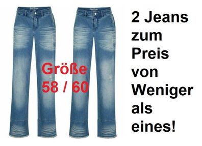 Hose Herren 2 stück Stretch Jeans Gr. W44 (58/60) John Baner. Neu mit Etikett