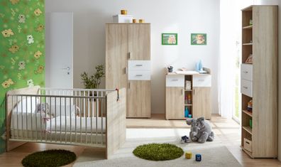 Babyzimmer Nico 4-teilig Sonoma-Weiß