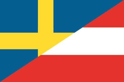 Fahne Flagge Schweden-Österreich Premiumqualität