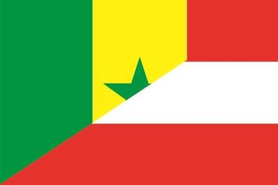 Fahne Flagge Senegal-Österreich Premiumqualität