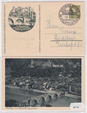 96716 Privatganzsache PP111/ C3/04 38. Deutscher Philatelistentag Heidelberg 1932