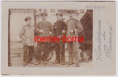 44723 Foto Ak Karabinier Landsturm in der Heimat um 1915